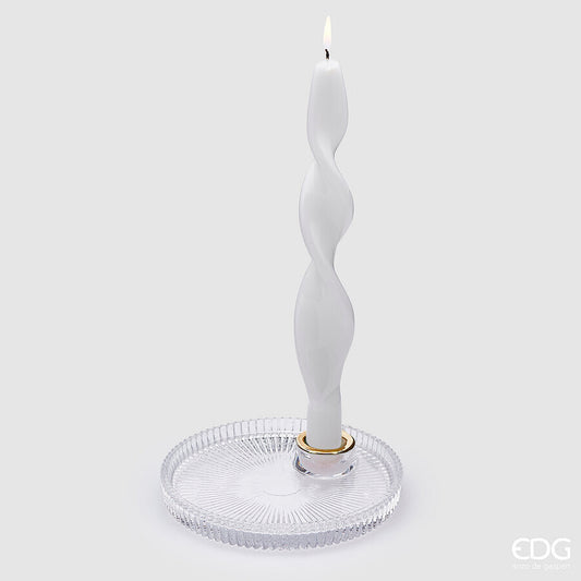 Edg - portacandele disco righe colori assortiti