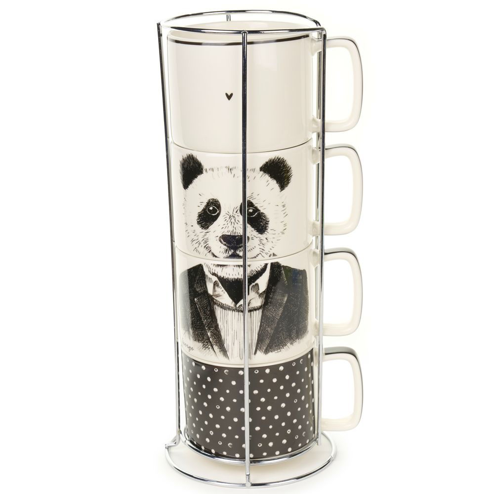 Nuvole di stoffa -set 4 tazze cone display
