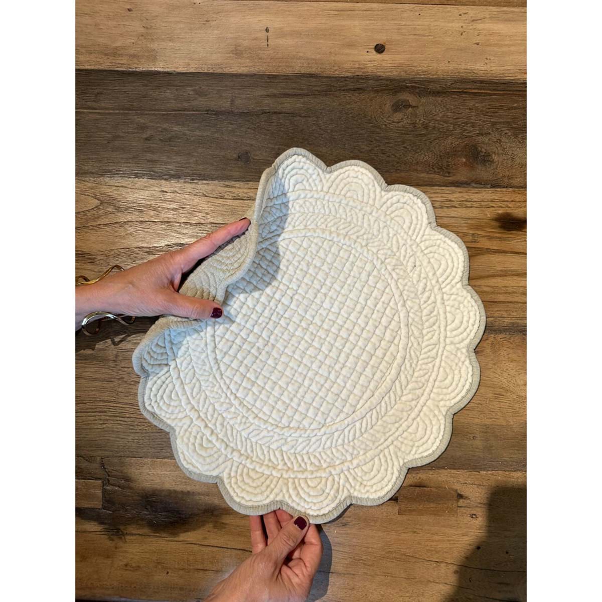 Blanc mariclo' -tovaglietta bicolore