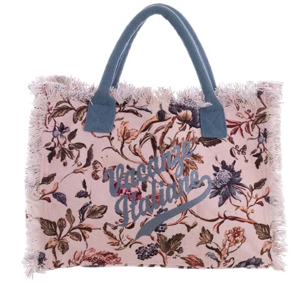 Blanc Mariclo borsa in cotone stampata