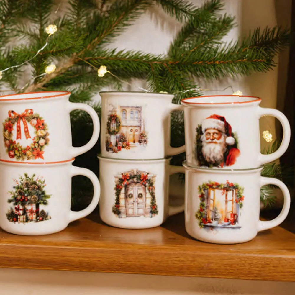 Nuvole di stoffa TAZZA CHRISTMAS COMING 9.4x7.2x8.7