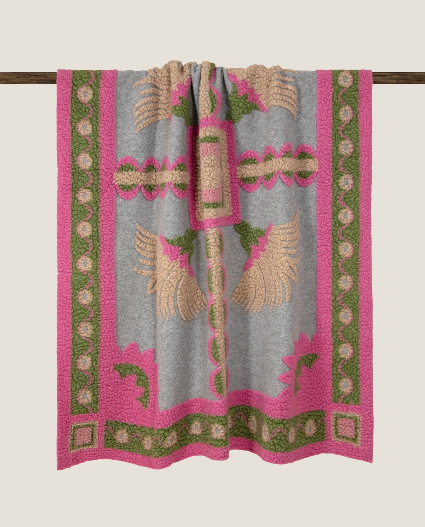 I FRATI HOME -Coperta trionfale grigio e rosa
