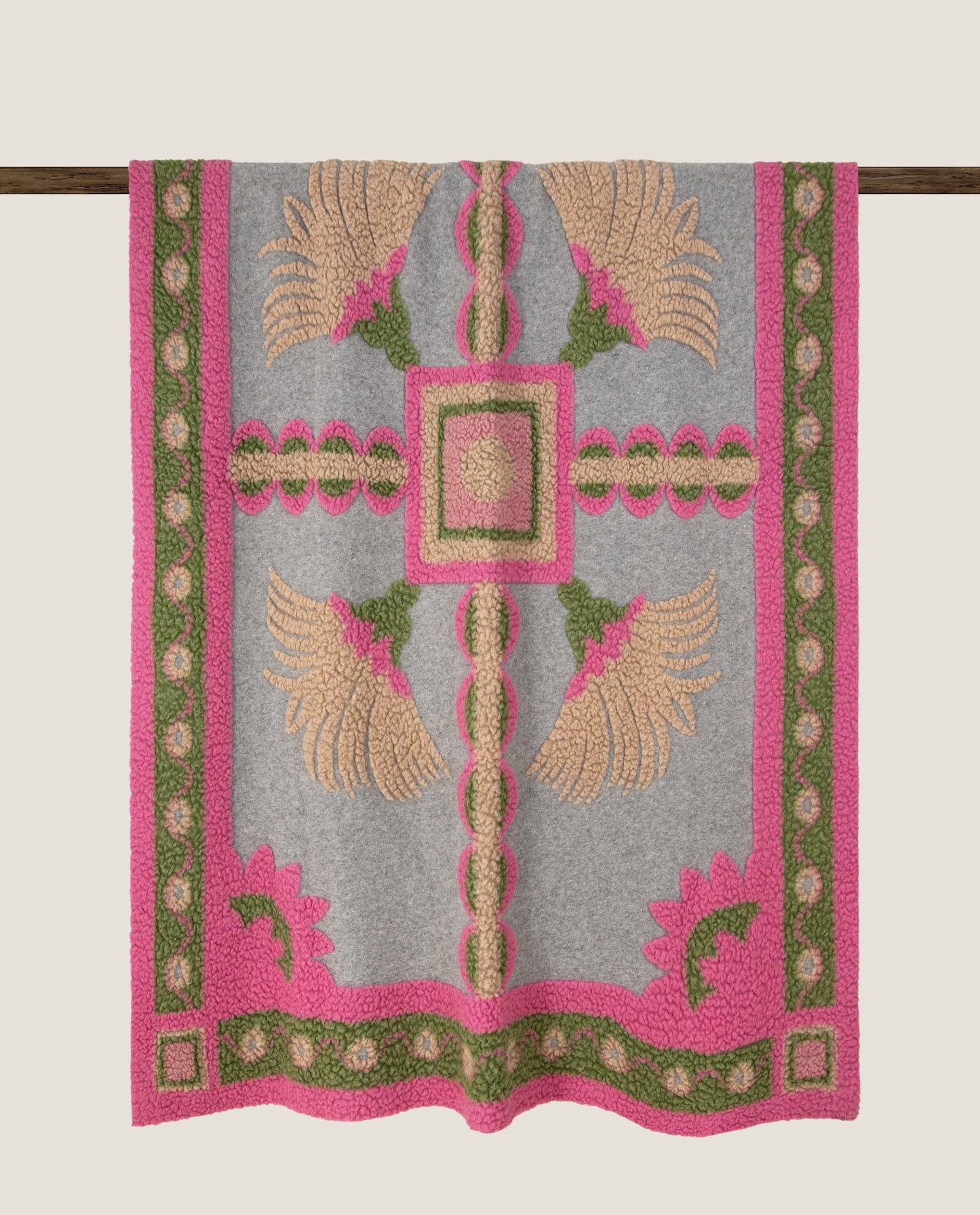 I FRATI HOME -Coperta trionfale grigio e rosa