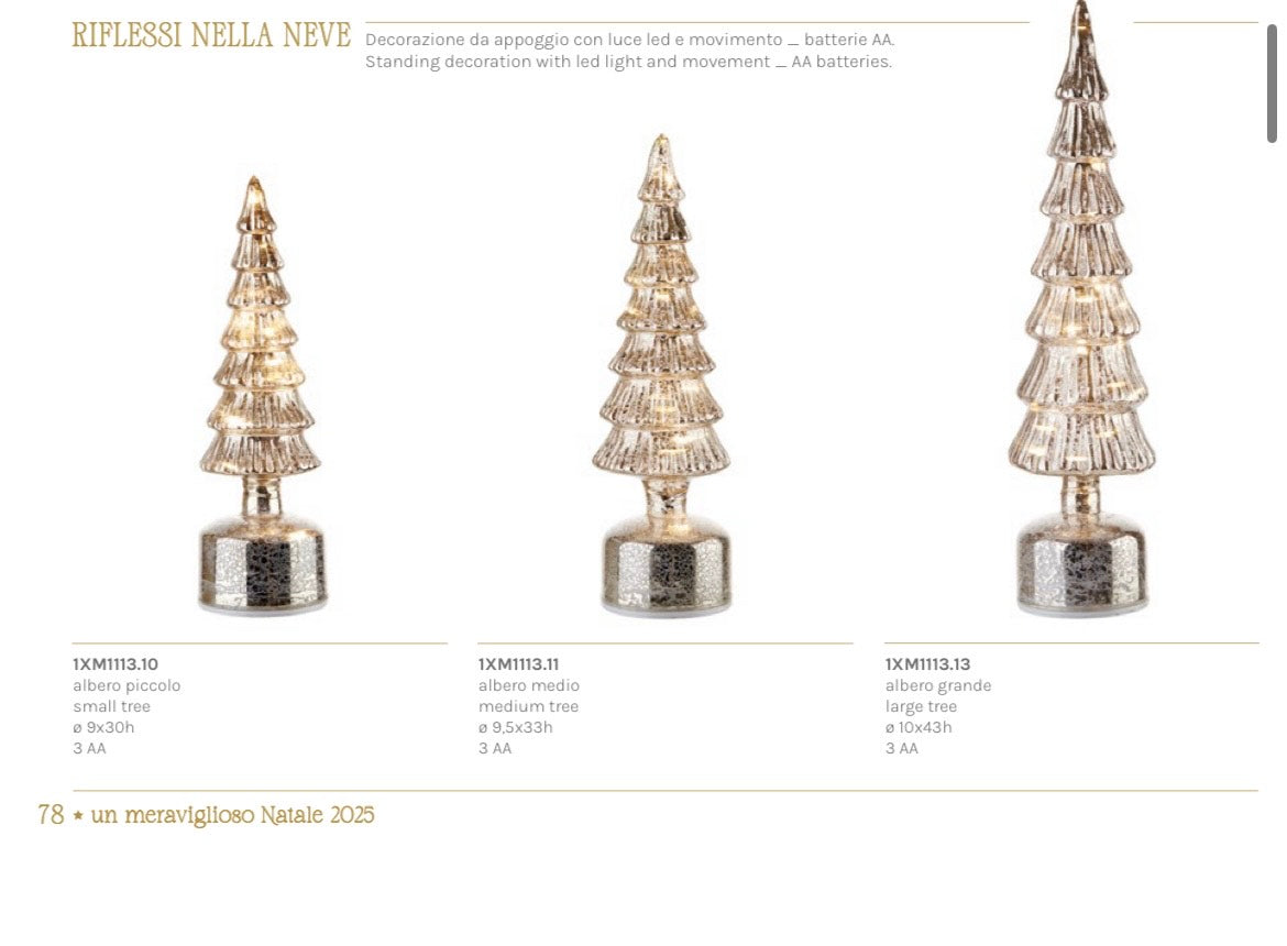 L'oca nera -riflessi nella neve -alberi led