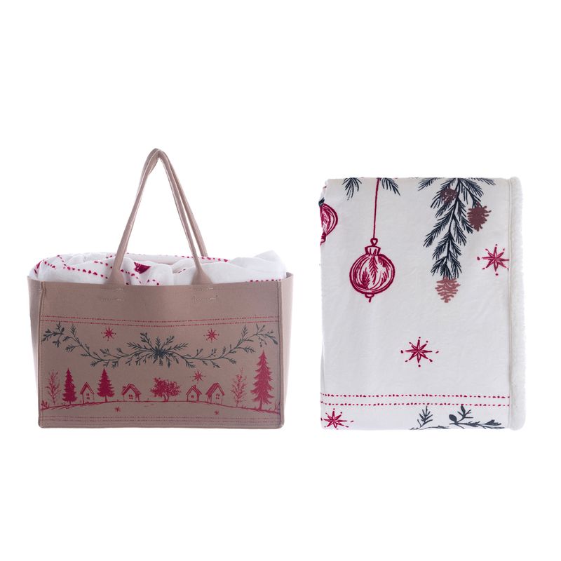 Blanc mariclo' -plaid con borsa