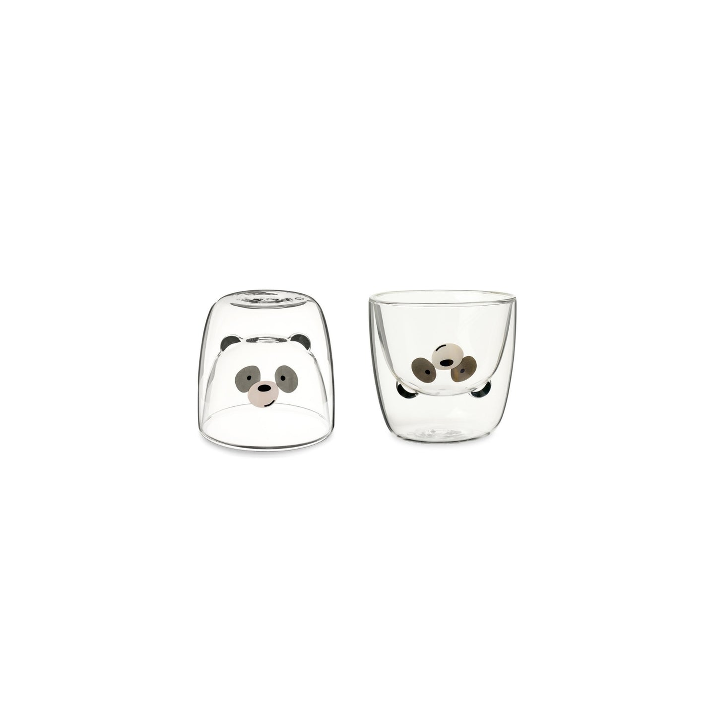 Nuvole di stoffa - set due tazze up&down panda e orso