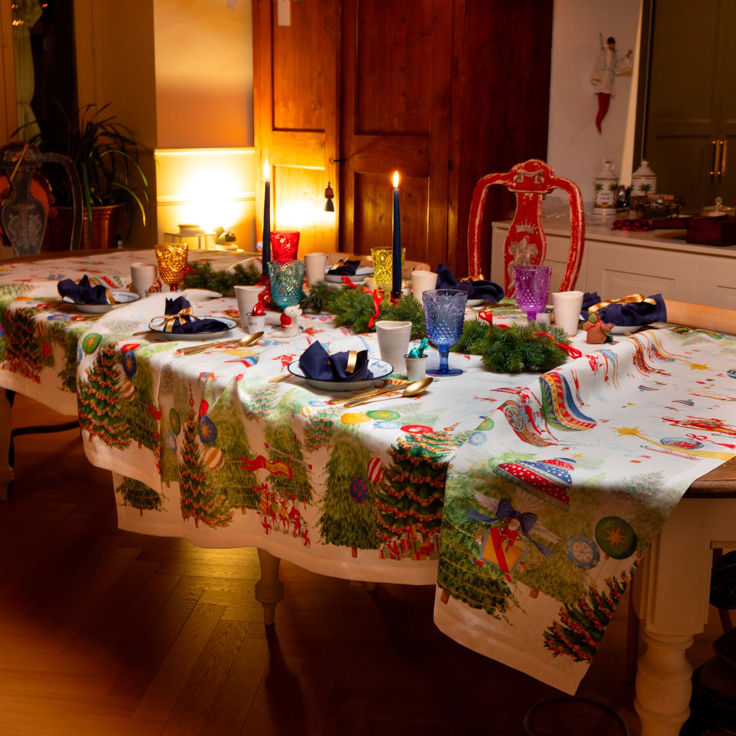 Tessitura Toscana Telerie - tovaglia air Christmas