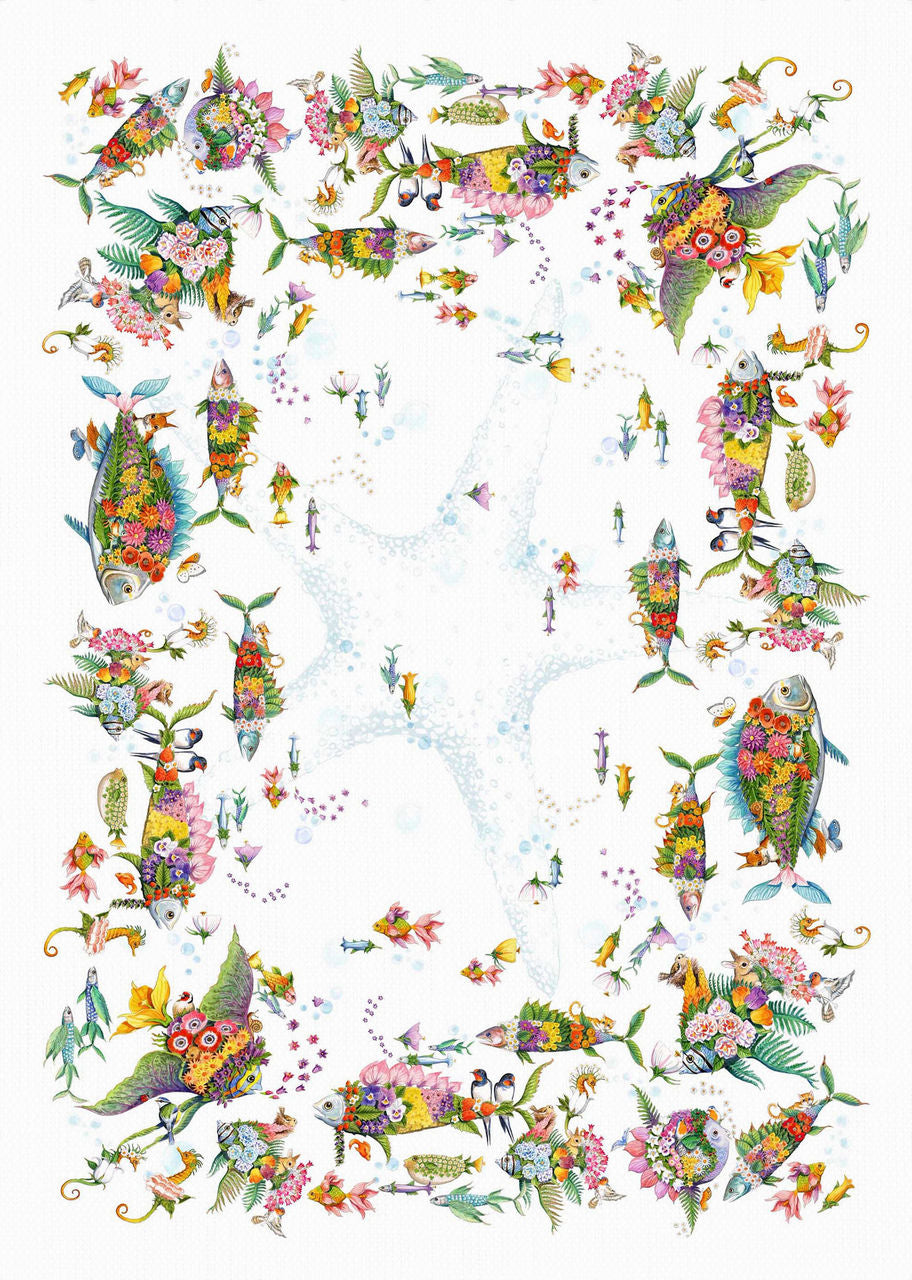 Tessitura Toscana Telerie -Tovaglia pesciflora