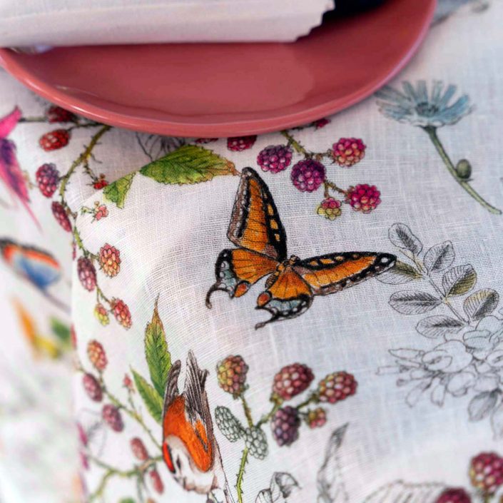 engraved tablecloth