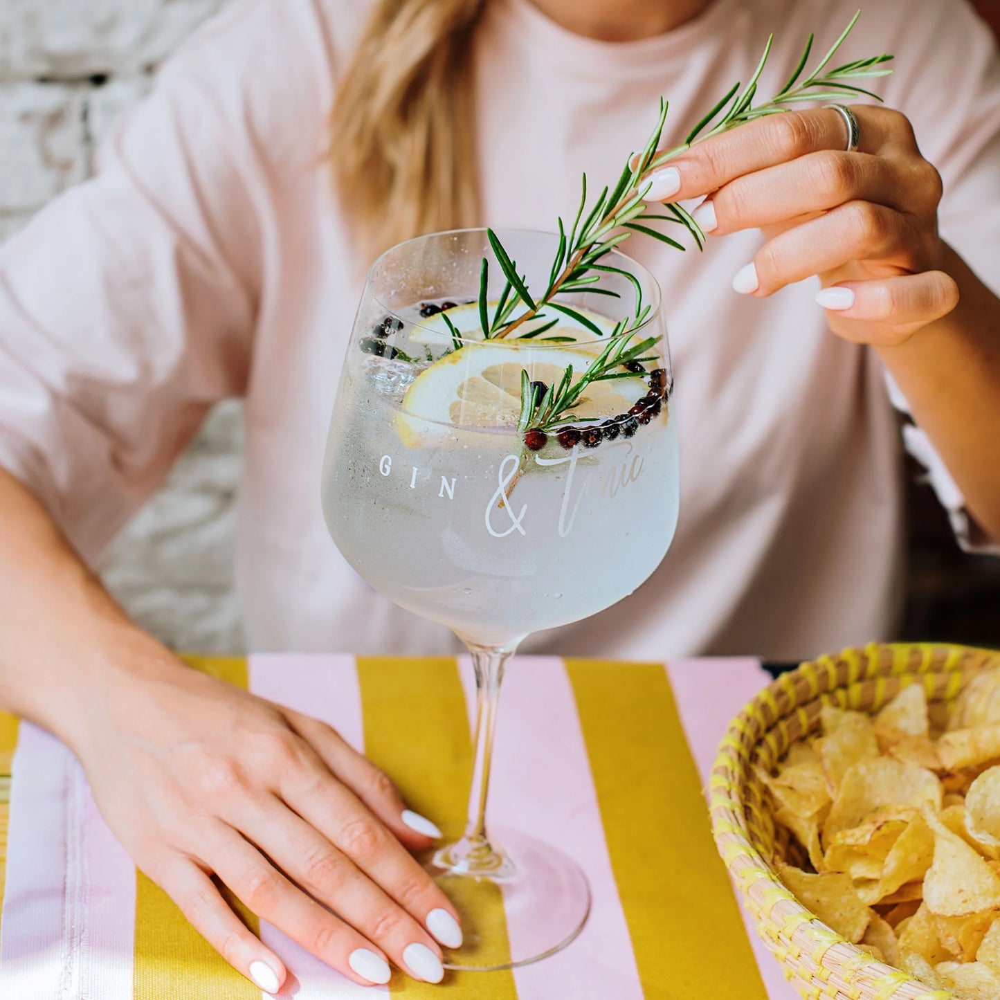 Simple day -set 2 calici gin tonic