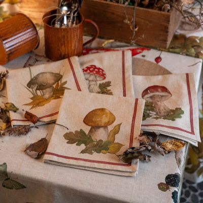 Tessitura toscana telerie -Grifola set 4 tovaglioli