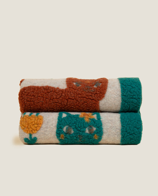 I FRATI HOME -Coperta lana cotta gatto