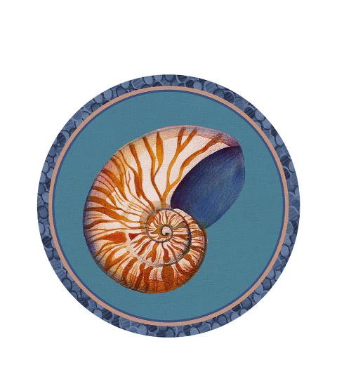 L'oca Nera -Tovaglietta rigida nautilus (blu)