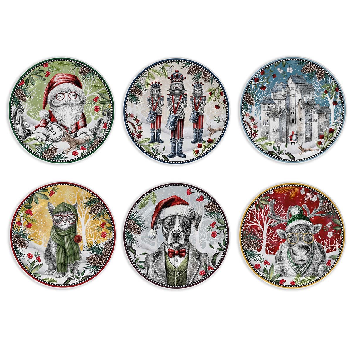 Egan- set 6 piattini Dolce Natale