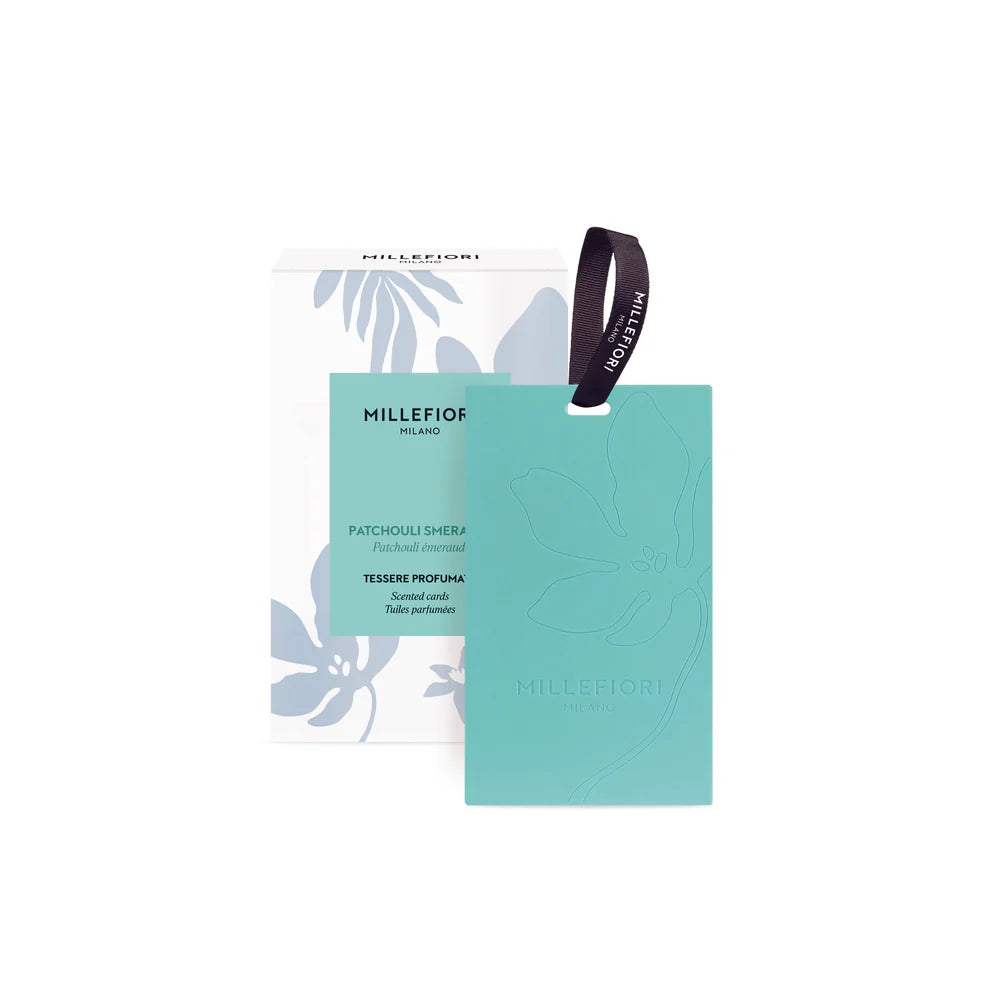 Millefiori milano -tesserina profumata per l'armadio da 3 pz. patchouli e smeraldo