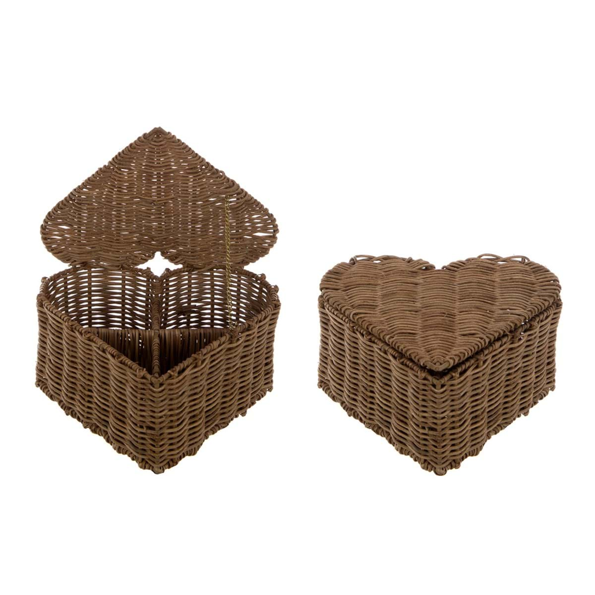 Cestino Rattan Cuore