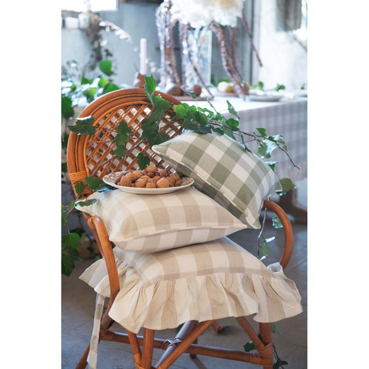 Blanc mariclo' -cuscino a quadri