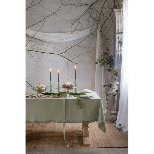 Blanc Mariclo Tovaglia con pizzo verde