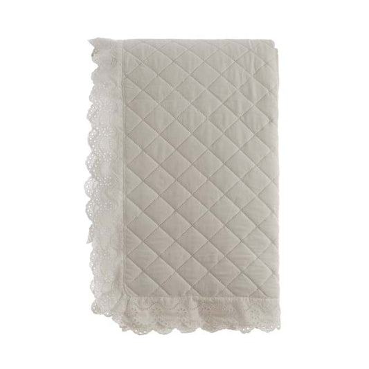 Blancmariclo' -trapunta con gala in pizzo