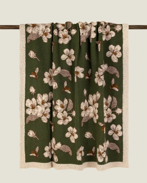Magnolia Verde – Plaid in Lana Cotta Merinos Certificata Woolmark