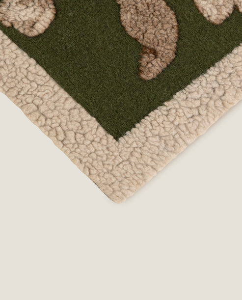 Magnolia Verde – Plaid in Lana Cotta Merinos Certificata Woolmark
