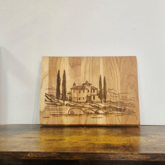 Mastro Jack - quadretto in legno di olivo
