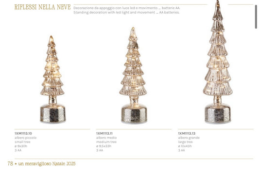 L'oca nera -riflessi nella neve -alberi led