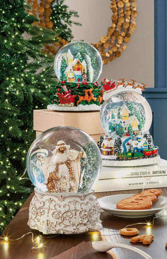 L'oca nera- storie natalizie- palle di neve con carillon