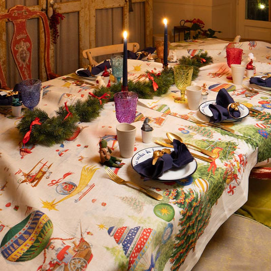 Tessitura Toscana telerie -Runner air christmas