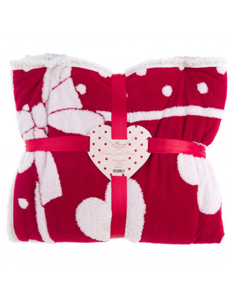 Blanc Mariclo' - plaid con cuori