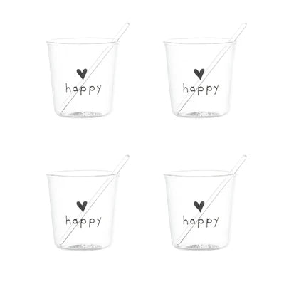 SET 4 BICCH. ESPRESSO Happy