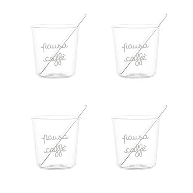 SET 4 BICCH. ESPRESSO PAUSA CAFFE'