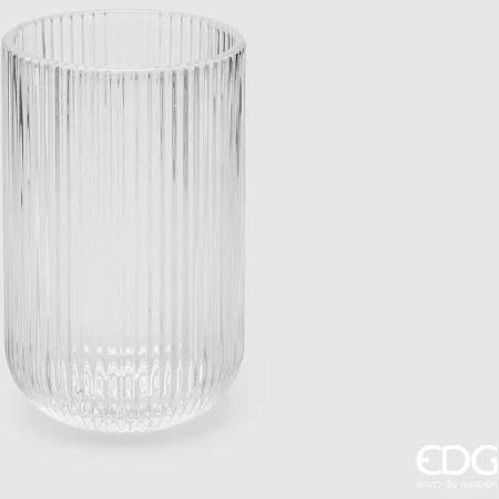 EDG - Bicchiere tumbler trasparente righe set 4 pz